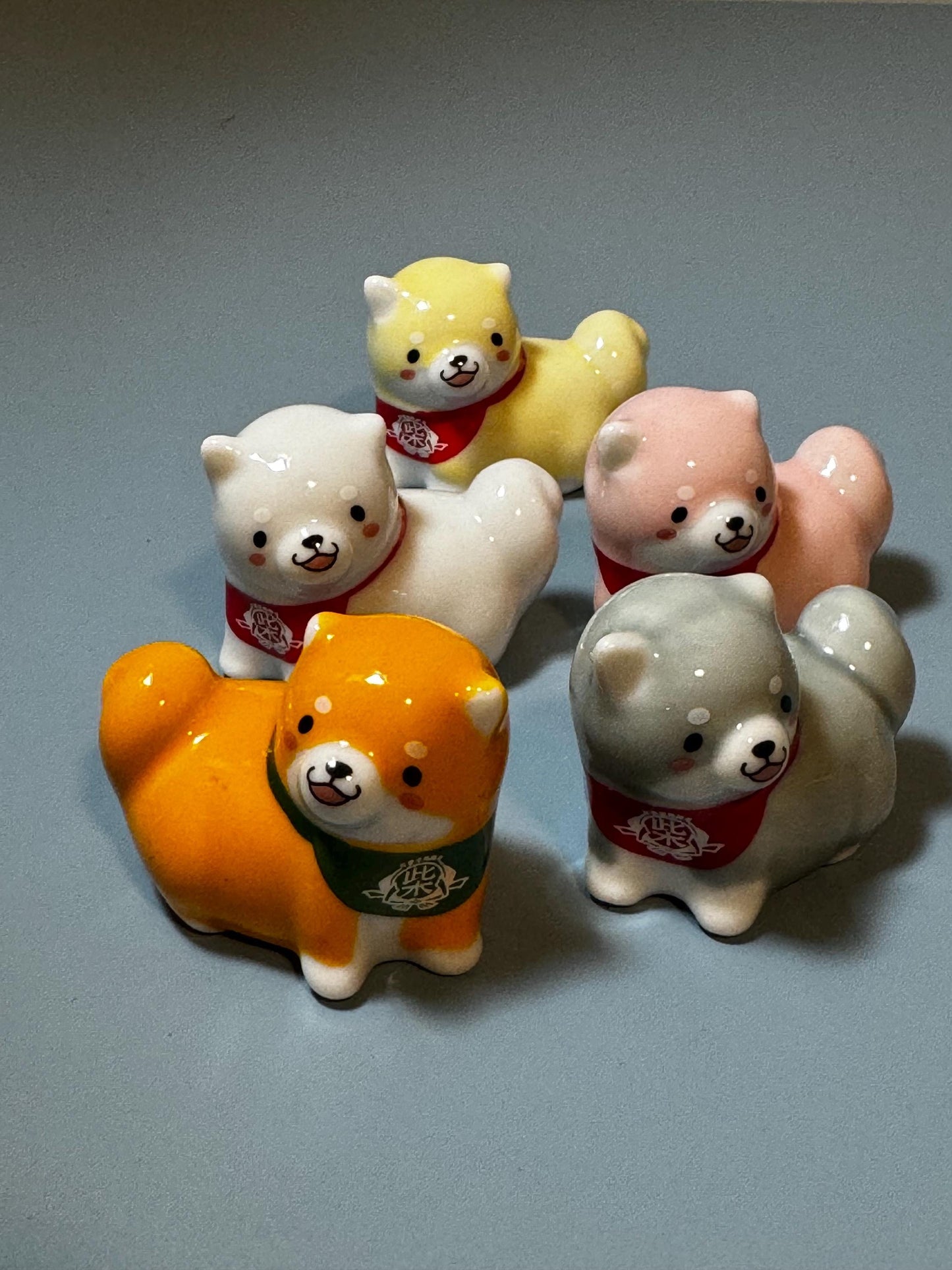Shiba dog set of 5 chopsticks holder