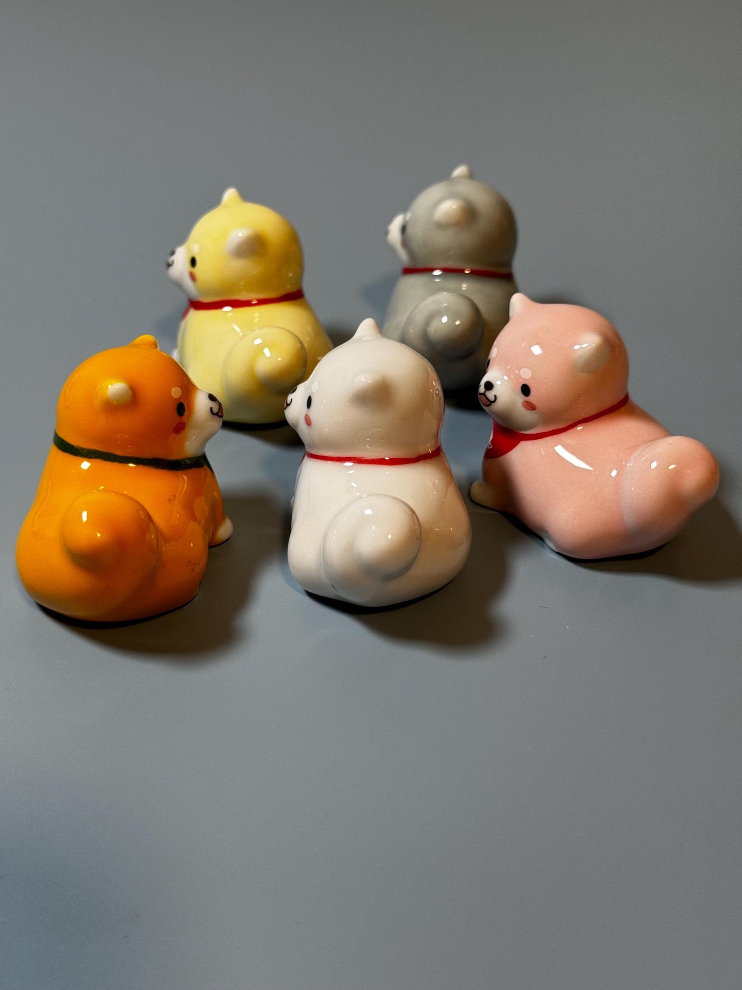 Shiba dog set of 5 chopsticks holder