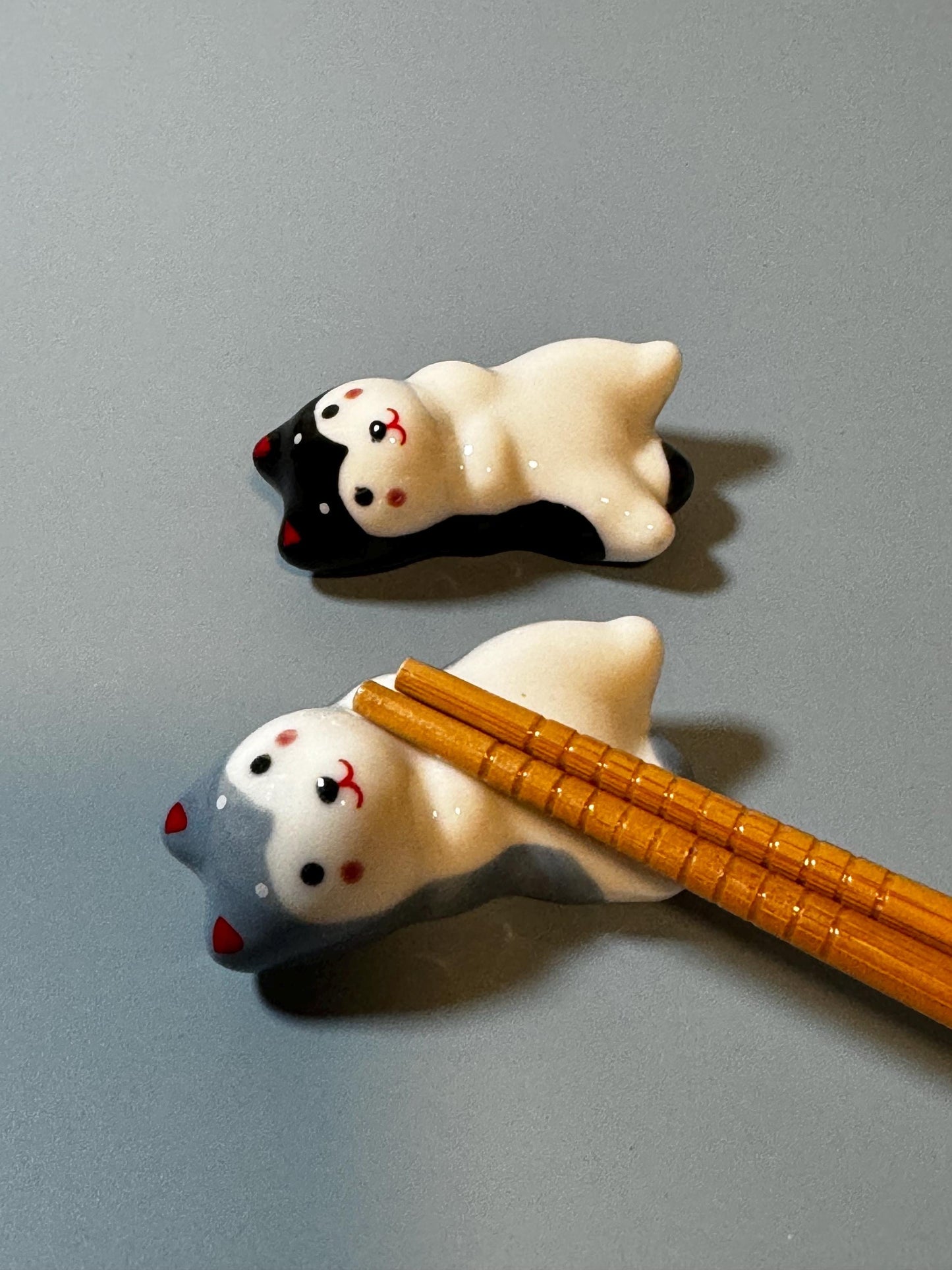 Cute husky dog set of 4 chopsticks holder