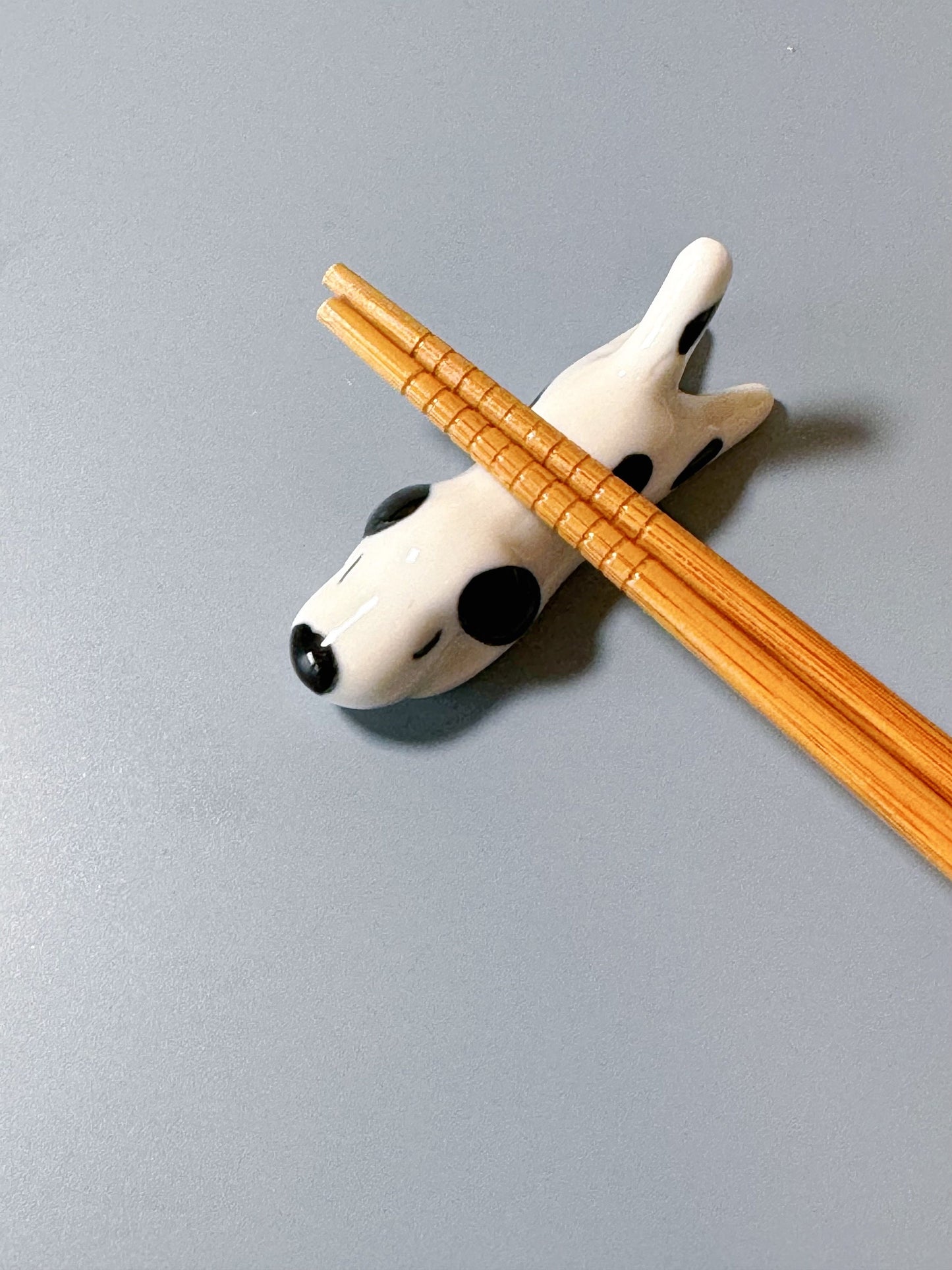 Cute dalmatian dog 4 pcs chopstick holders, cute dog chopsticks rest holder, black and white puppy decoration, dog art brush holder,