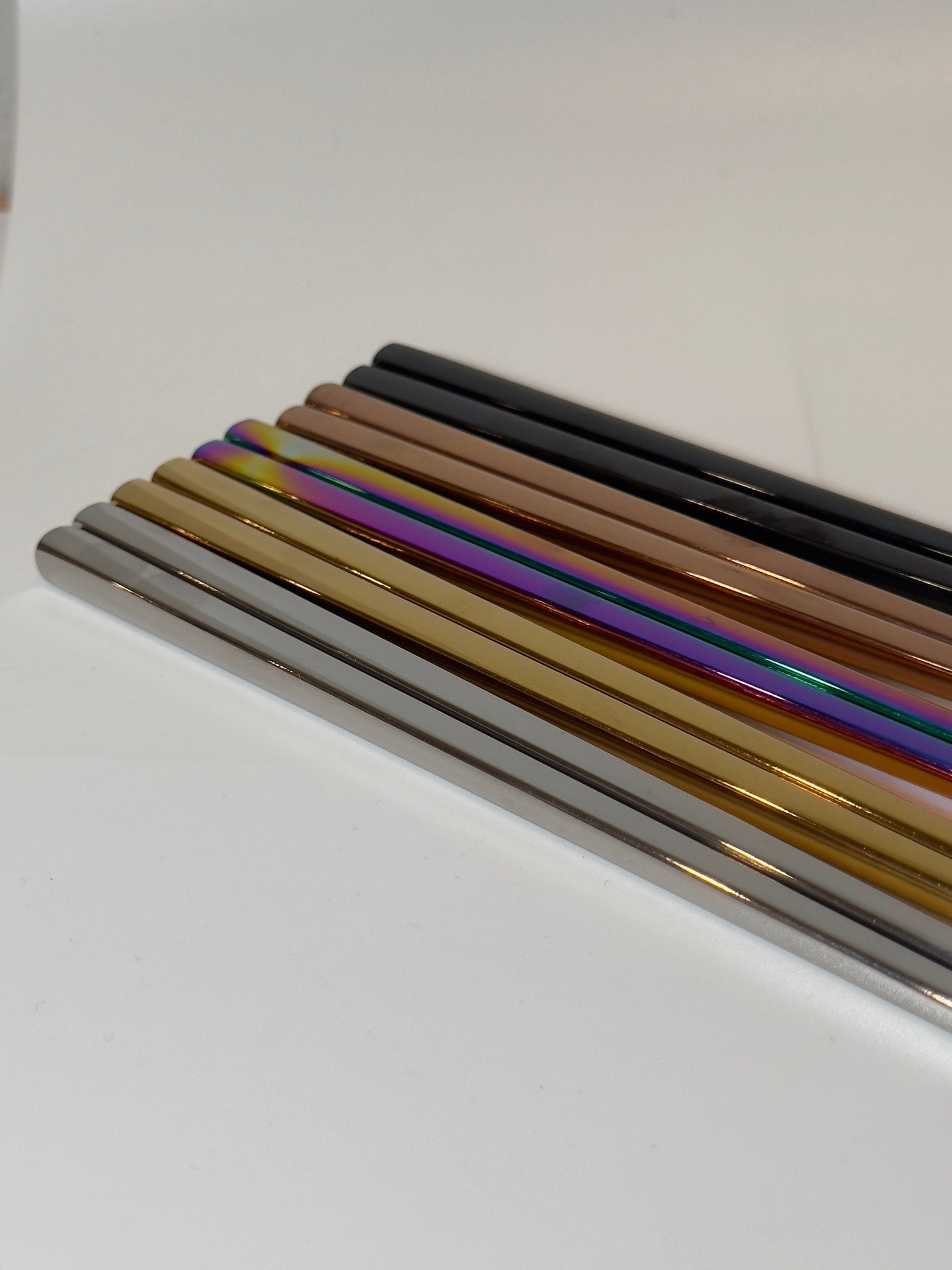 Metal Stainless steel Chopsticks 5 different color SUS 304 Heavy chopstick chopsticks Rainbow chopsticks Chinese square chopsticks