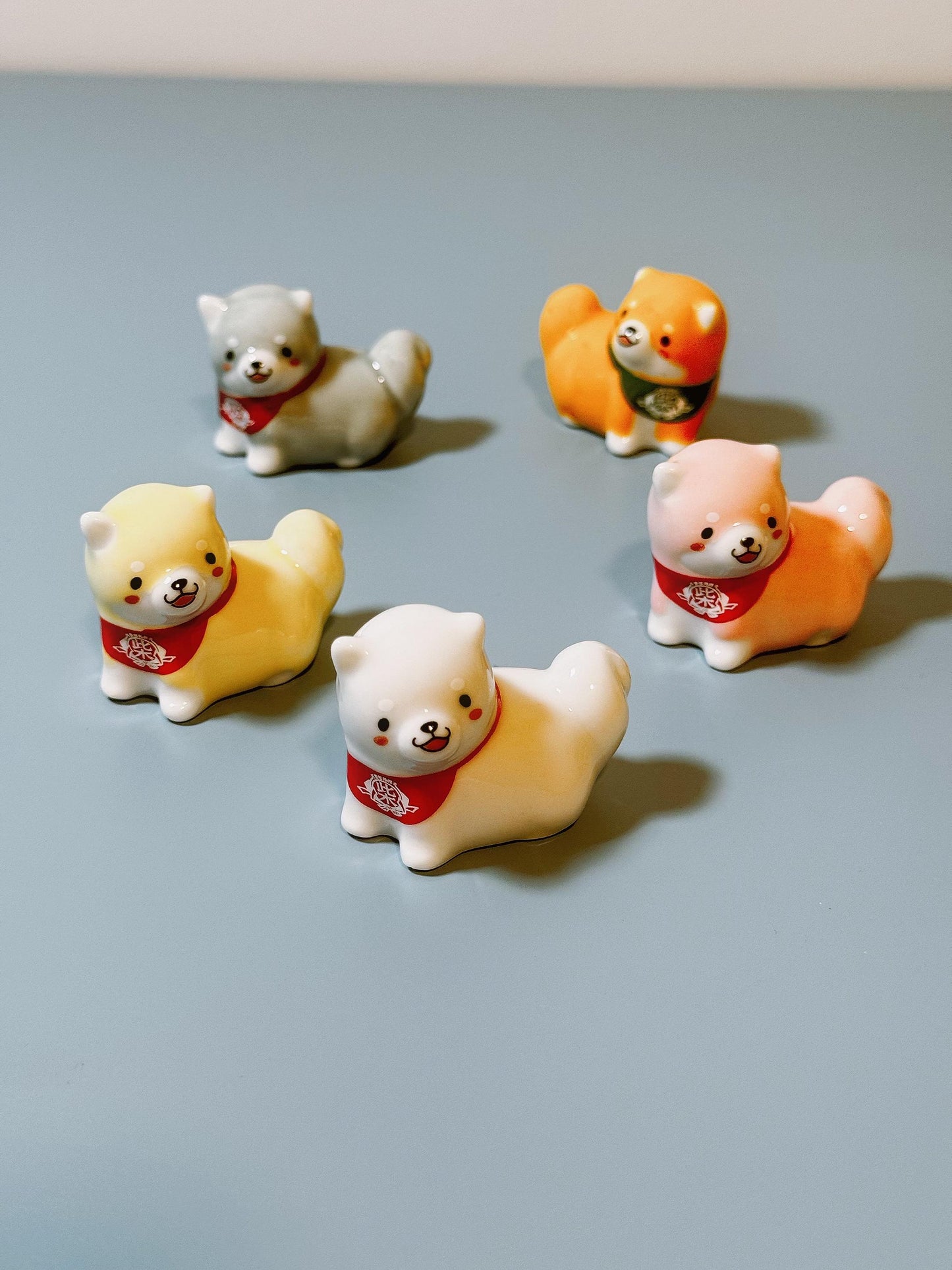 Shiba dog set of 5 chopsticks holder
