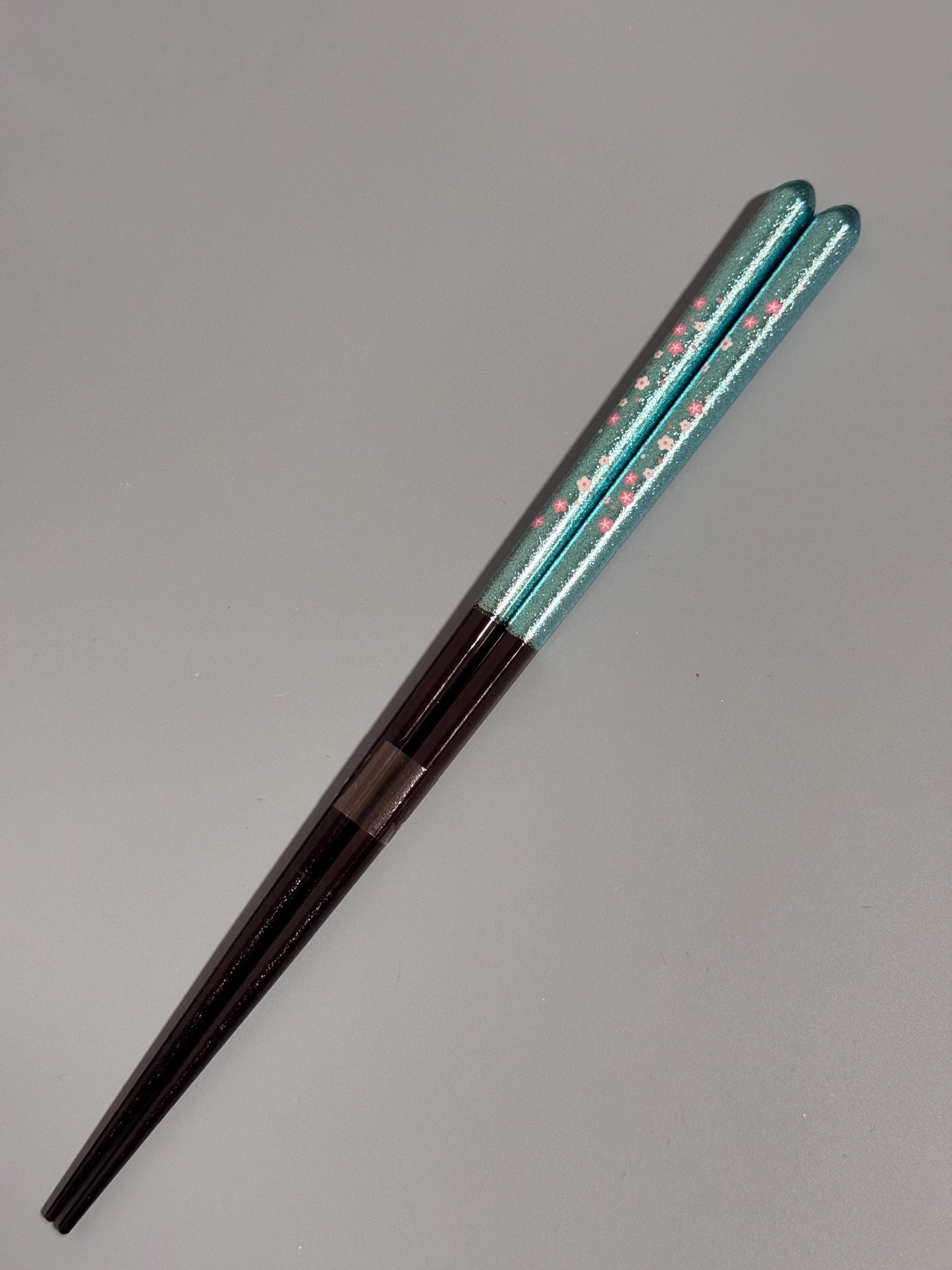 Blue floral wood chopsticks