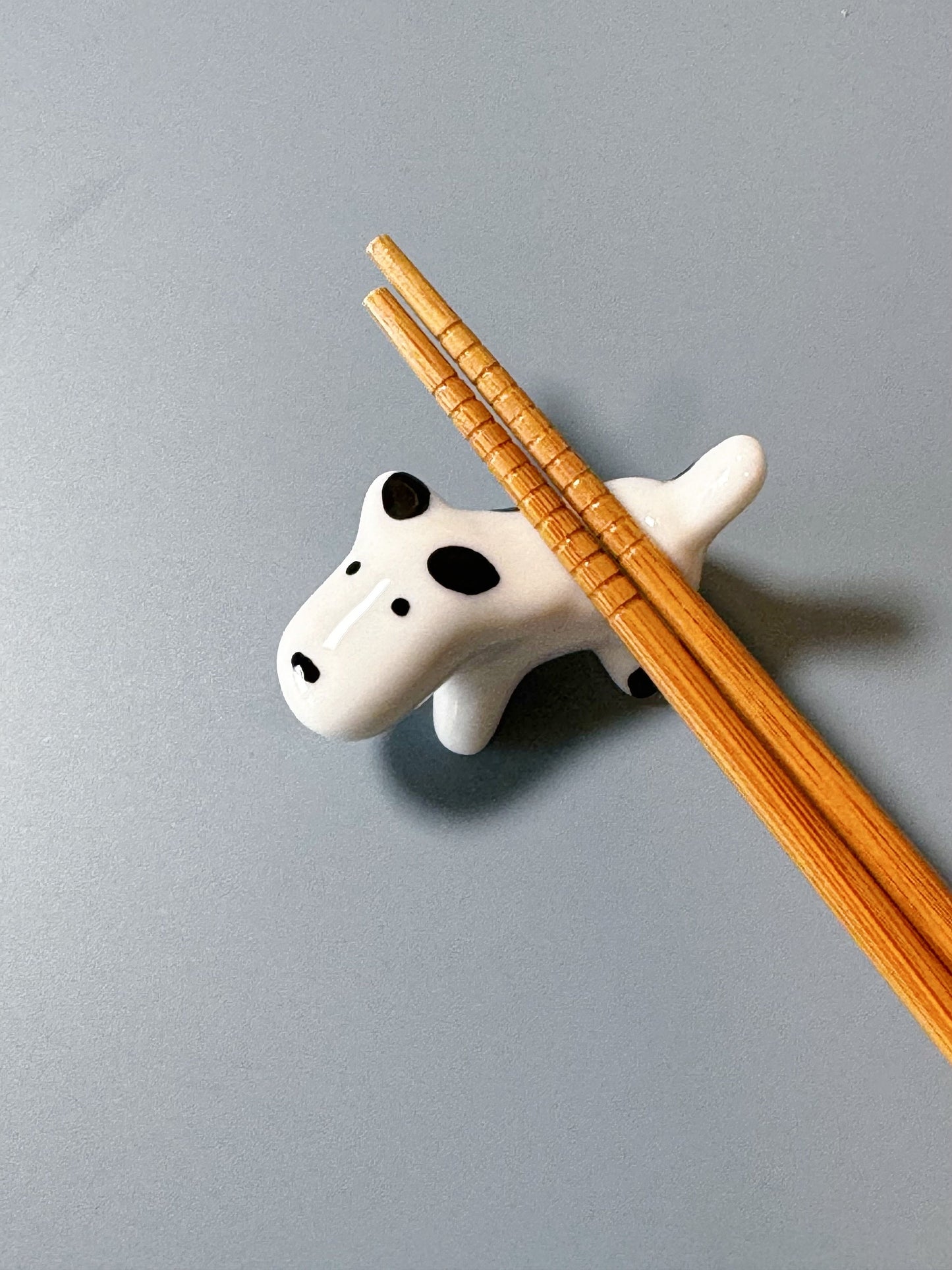 Cute dalmatian dog 4 pcs chopstick holders, cute dog chopsticks rest holder, black and white puppy decoration, dog art brush holder,