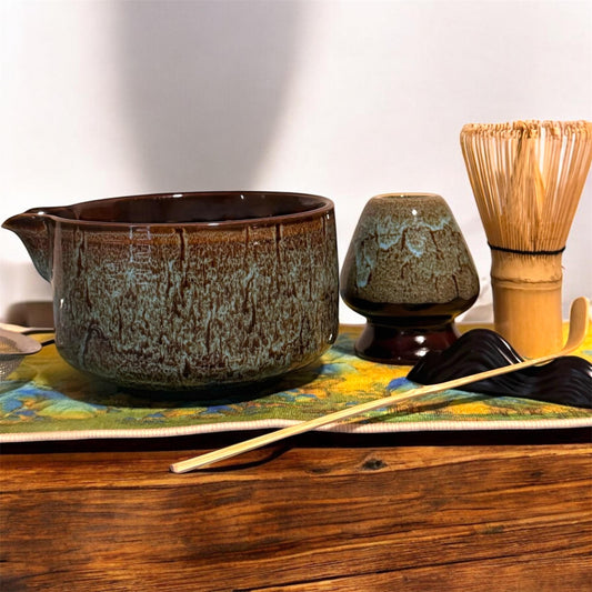 7 pcs Matcha Set, Matcha bowl with spout