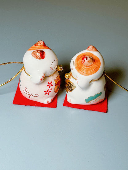 Cute Neko Lucky cat 2 pcs figurines