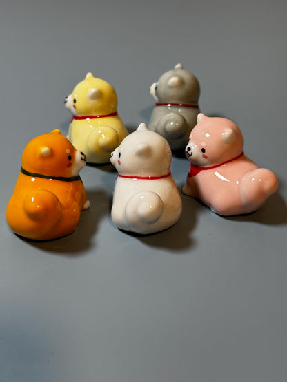 Shiba dog set of 5 chopsticks holder