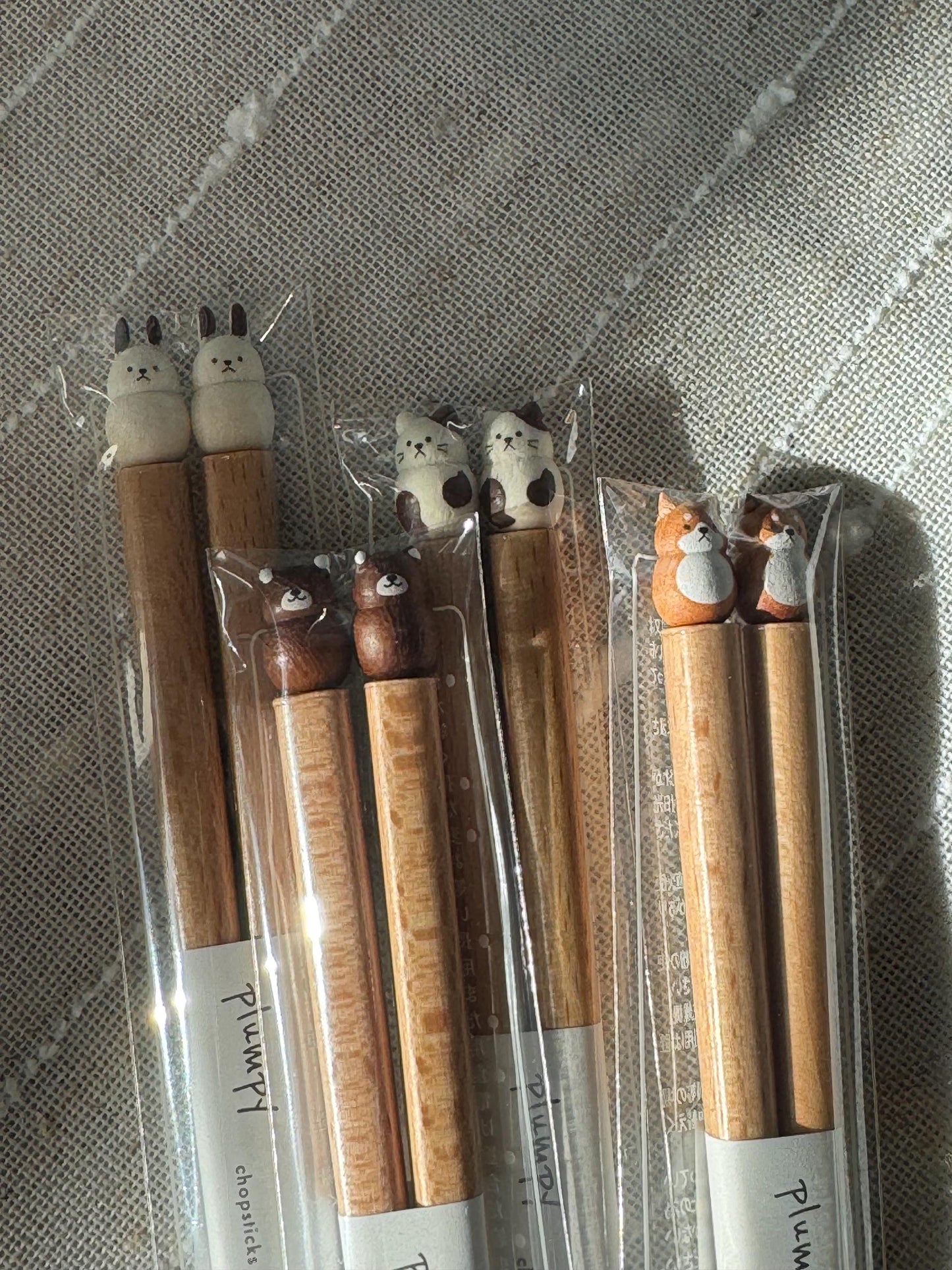 Wood animal chopsticks, Japan Plumpy handcrafted cute pet chopsticks, bear chopsticks, 3D chopsticks, wood chopsticks, aesthetic chopsticks