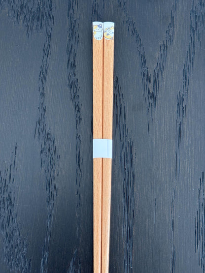 Wood animal chopsticks, Japan handcrafted cute Hamster chopsticks, Cat chopsticks, Kawaii chopsticks, wood chopsticks, Fluffy cat chopsticks