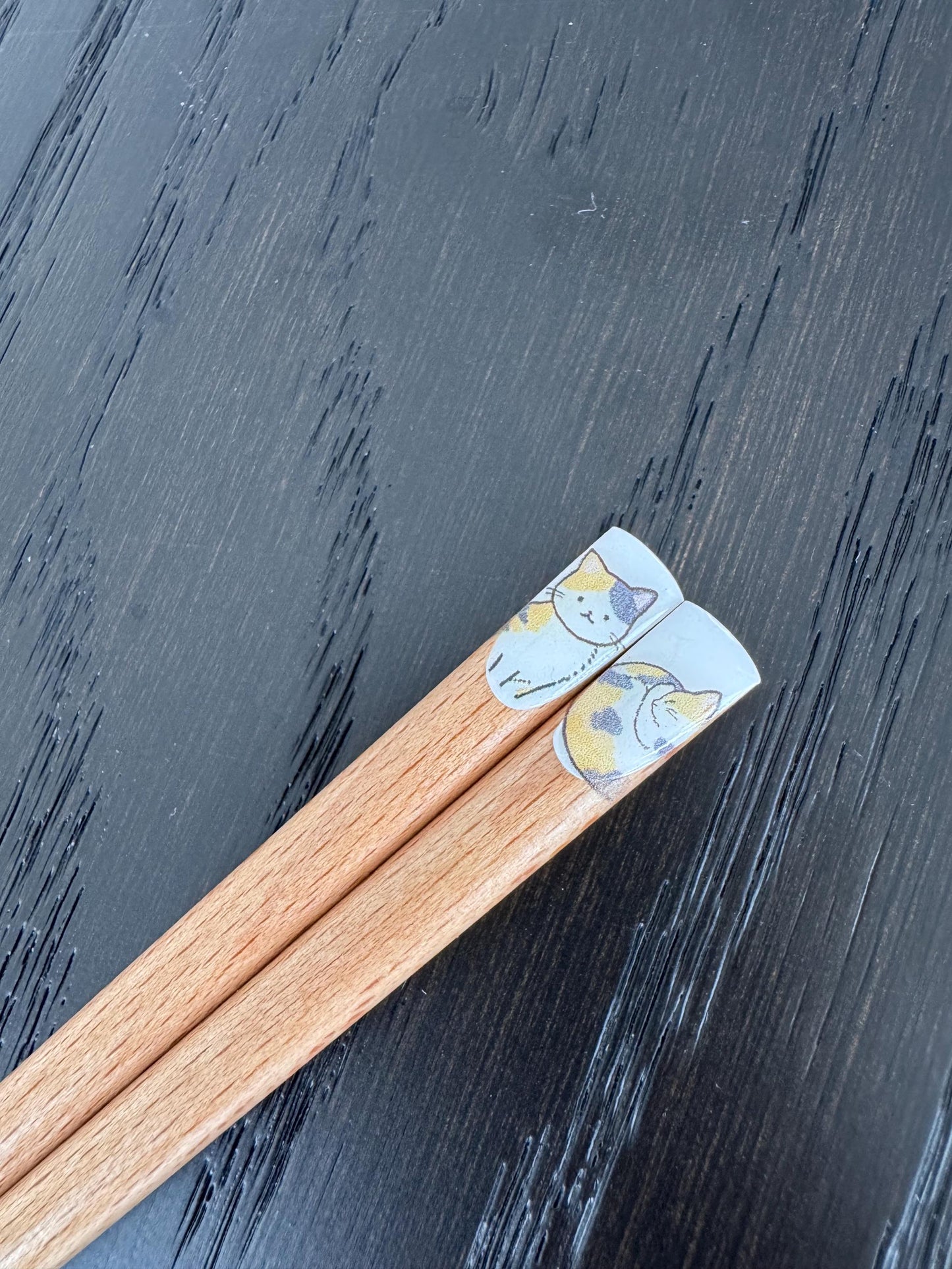Wood animal chopsticks, Japan handcrafted cute Hamster chopsticks, Cat chopsticks, Kawaii chopsticks, wood chopsticks, Fluffy cat chopsticks