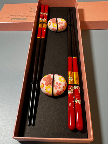 Floral Chopsticks with flower rest