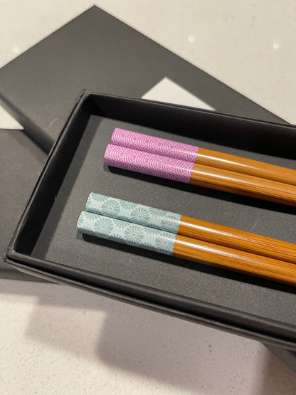 Wood chopsticks with gift box