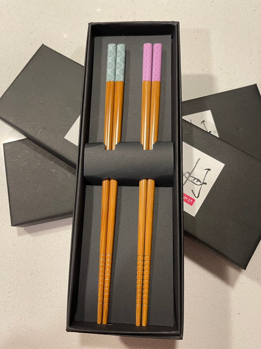 Wood chopsticks with gift box